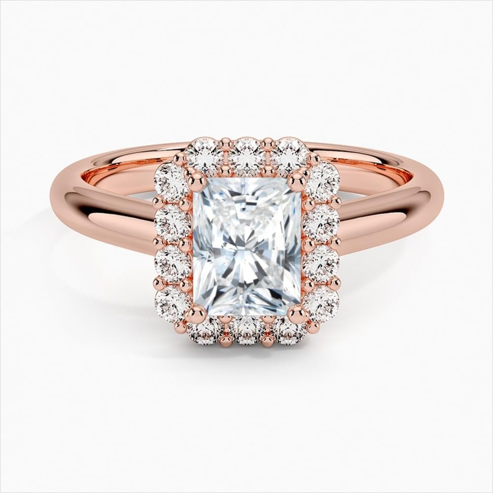 1 CT Radiant Cut Lab Grown Diamond Engagement Ring - view 4