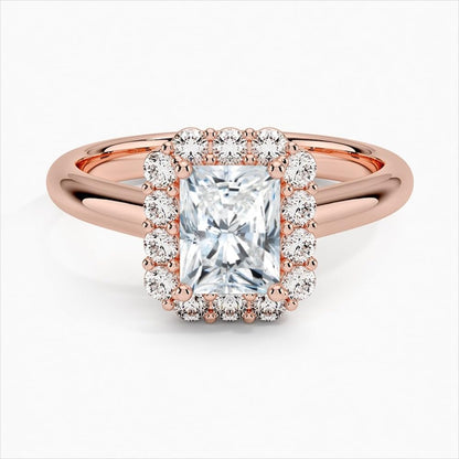 1 CT Radiant Cut Lab Grown Diamond Engagement Ring - view 4
