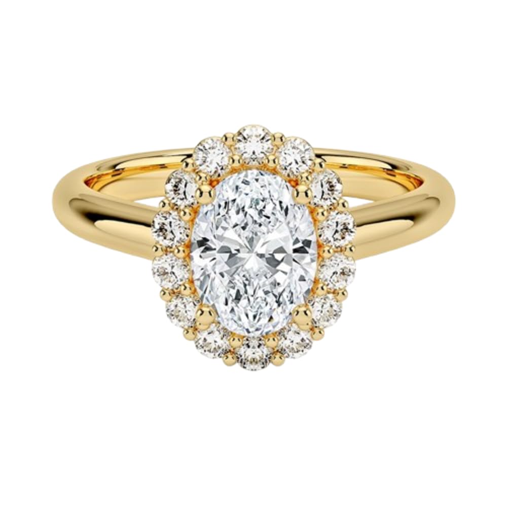 1 CT Oval Cut Lab Grown Diamond Engagement Ring - view 3