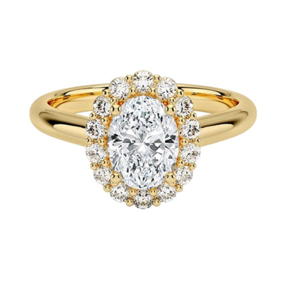 1 CT Oval Cut Lab Grown Diamond Engagement Ring - view 3