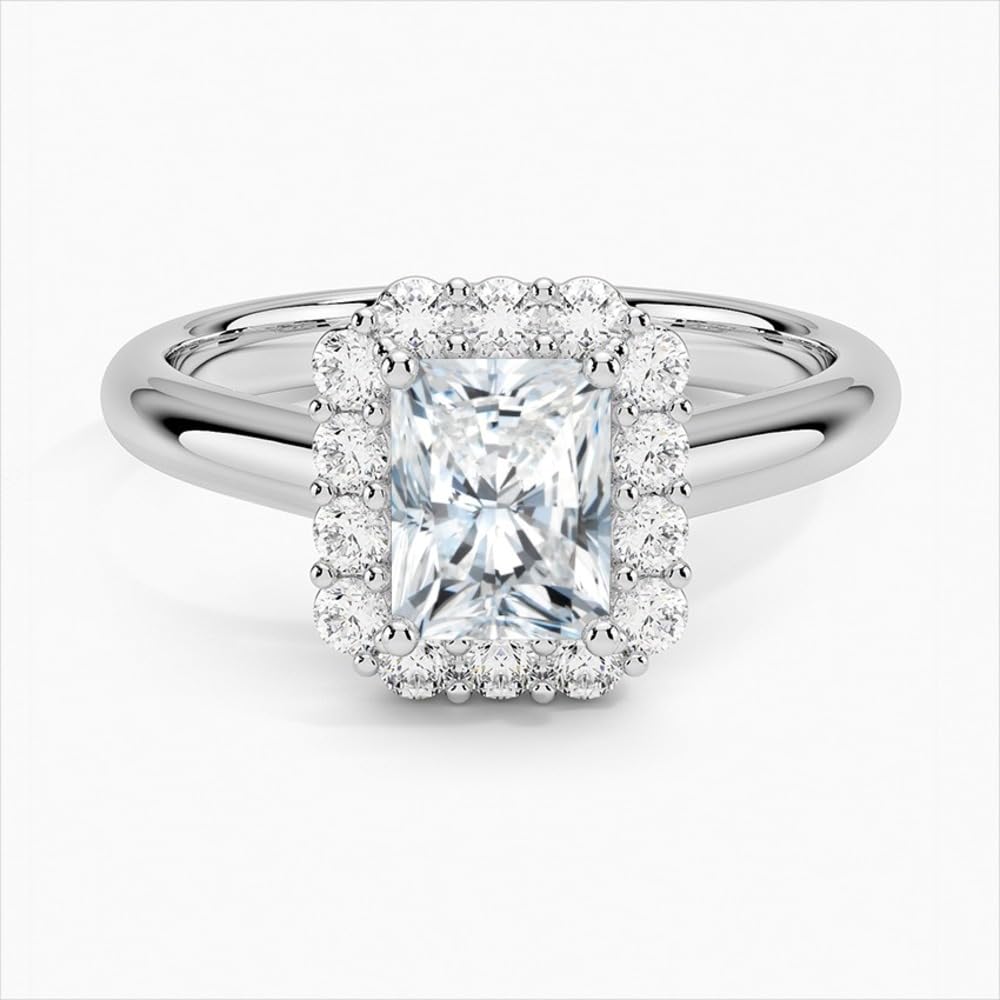 1 CT Radiant Cut Lab Grown Diamond Engagement Ring - view 5
