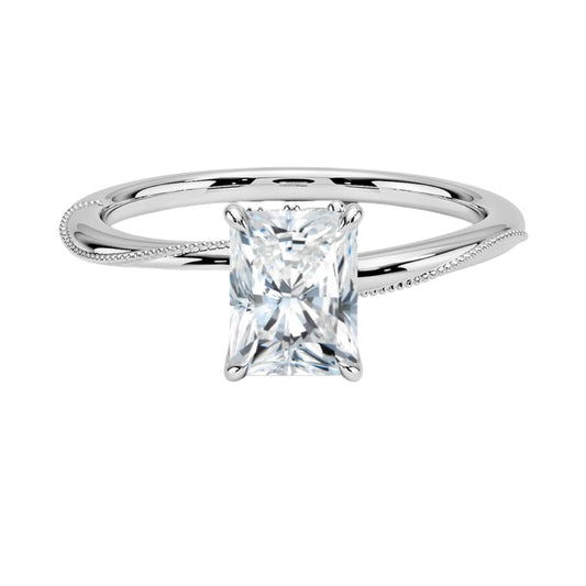 Solitaire 1 CT Radiant Cut Lab Grown Diamond Engagement Ring - view 1