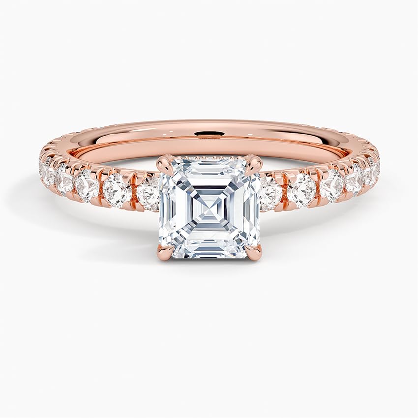 Solitaire 1 CT Asscher Cut Lab Grown Diamond Engagement Ring - view 4