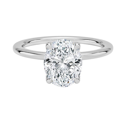 2 CT Oval Cut Lab Grown Diamond Engagement Ring - view 1