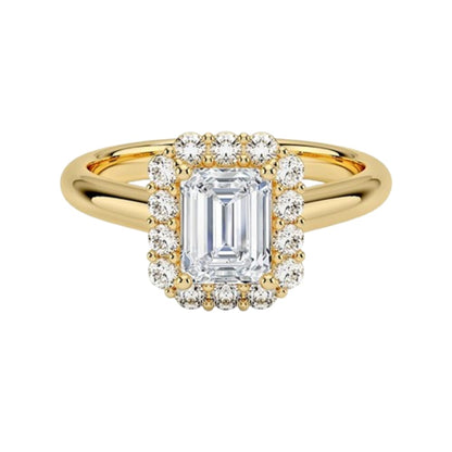 1 CT Emerald Cut Lab Grown Diamond Engagement Ring - view 2
