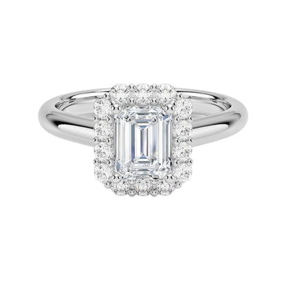 1 CT Emerald Cut Lab Grown Diamond Engagement Ring - view 5