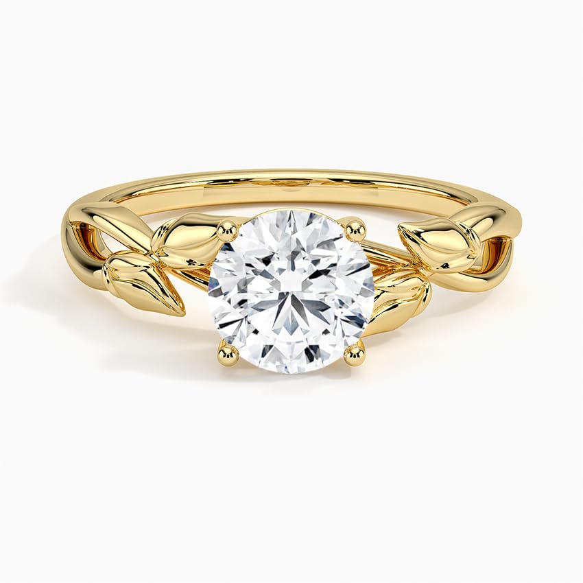 Split Shank 1 CT Round Cut Lab Grown Diamond Engagement Ring - view 4