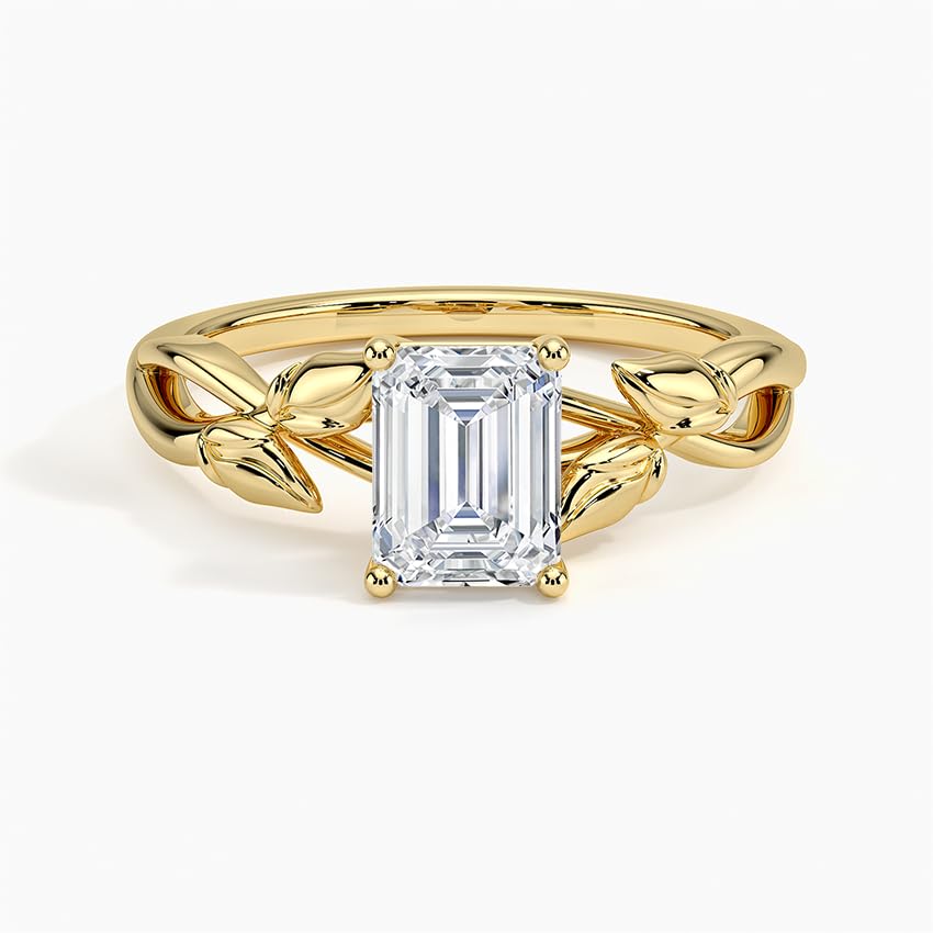 Split Shank 1 CT Emerald Cut Lab Grown Diamond Engagement Ring - view 4