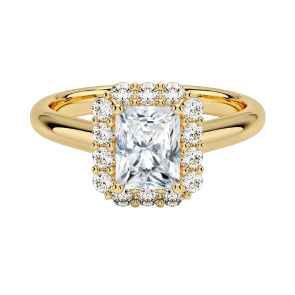 1 CT Radiant Cut Lab Grown Diamond Engagement Ring - view 1