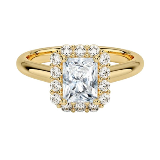 1 CT Radiant Cut Lab Grown Diamond Engagement Ring - view 1