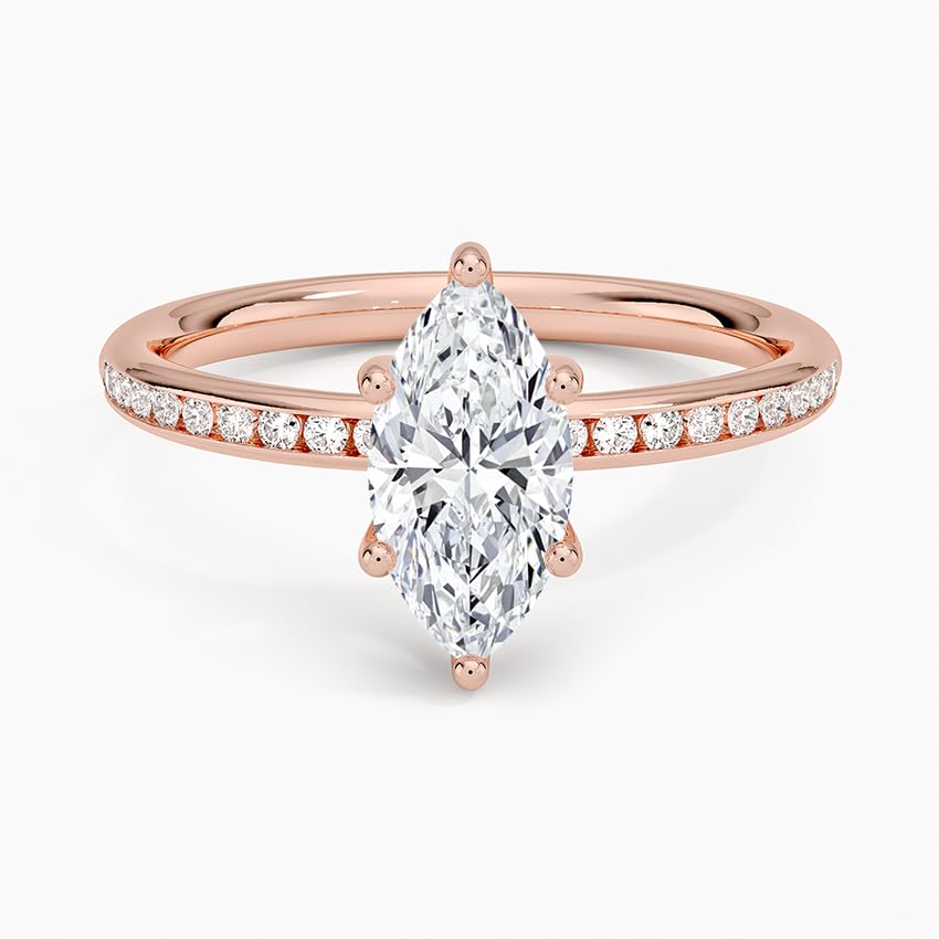 Solitaire 1 CT Marquise Cut Lab Grown Diamond Ring - view 4