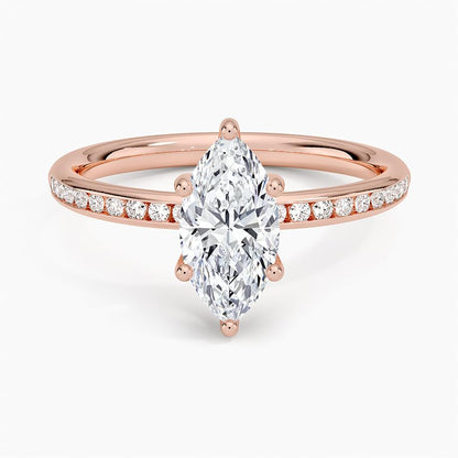 Solitaire 1 CT Marquise Cut Lab Grown Diamond Ring - view 4