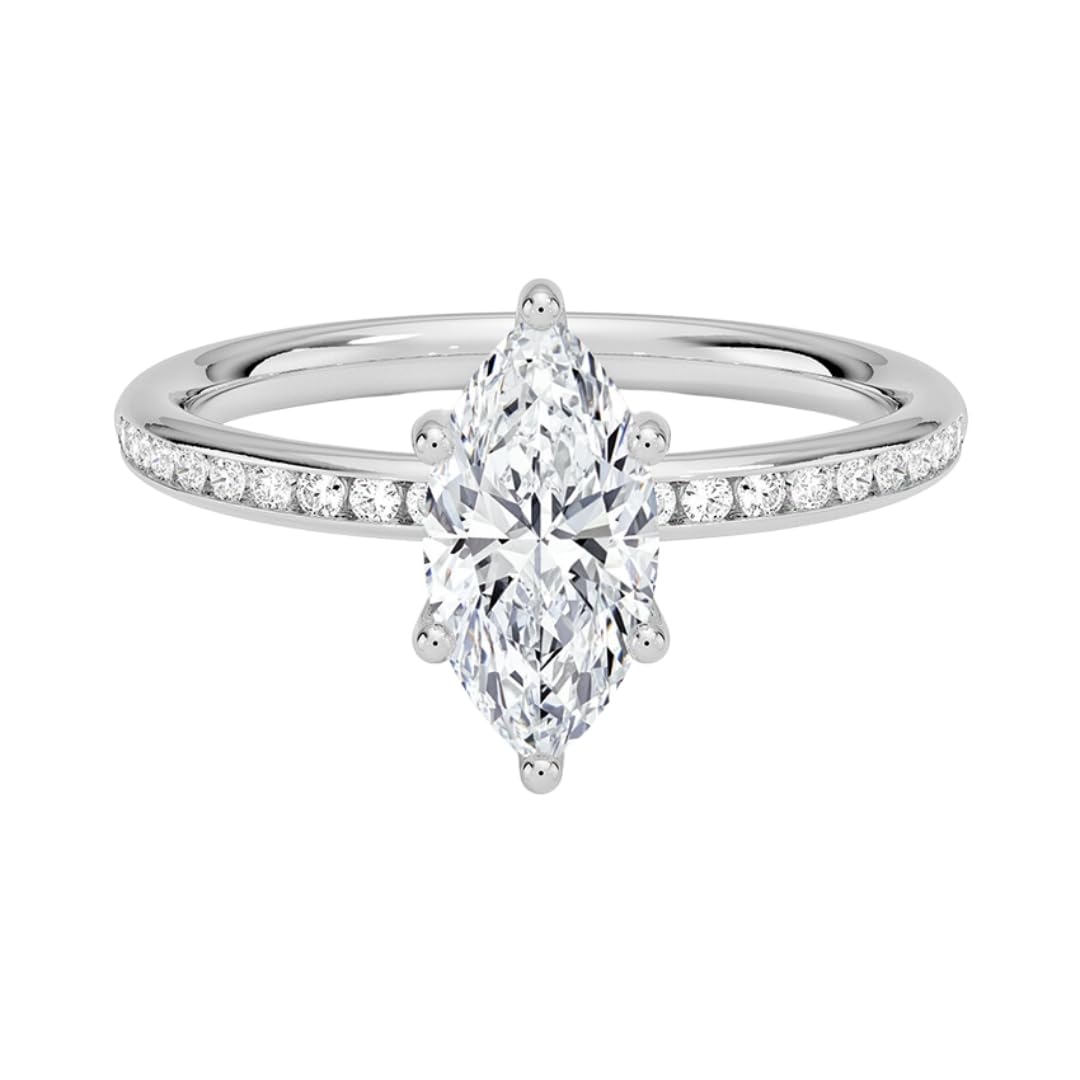 Solitaire 1 CT Marquise Cut Lab Grown Diamond Ring - view 1
