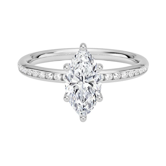 Solitaire 1 CT Marquise Cut Lab Grown Diamond Ring - view 1