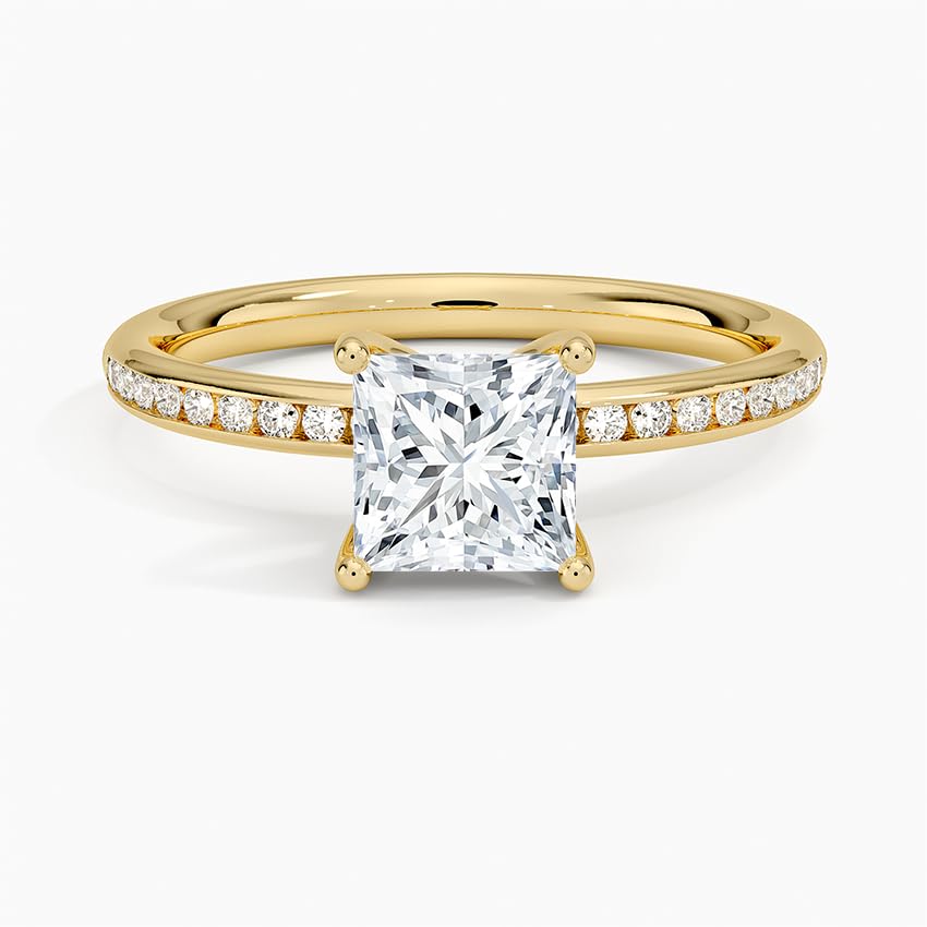 1 CT Princess Cut Lab Grown Diamond Engagement Ring - view 6