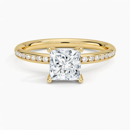 1 CT Princess Cut Lab Grown Diamond Engagement Ring - view 6