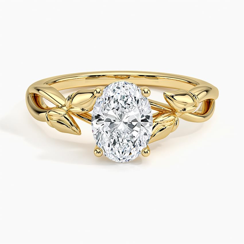 Split Shank 1 CT Oval Cut Lab Grown Diamond Engagement Ring - view 4