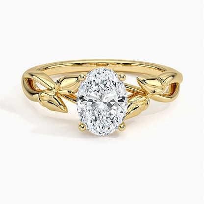 Split Shank 1 CT Oval Cut Lab Grown Diamond Engagement Ring - view 4