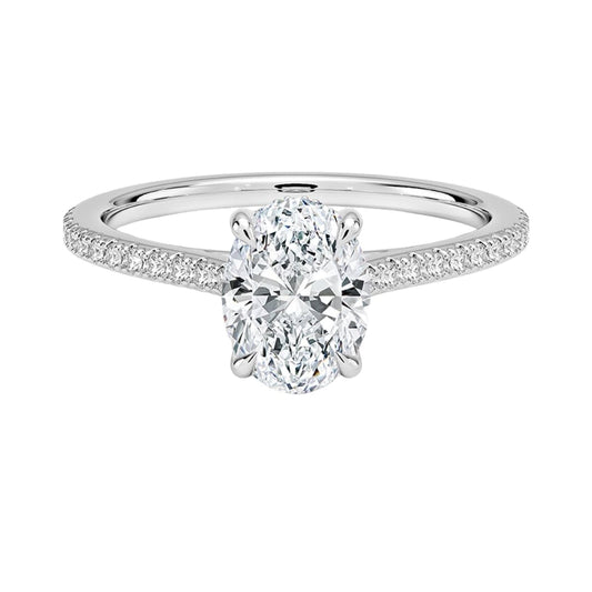 Solitaire 1 CT Oval Cut Lab Grown Diamond Engagement Ring - view 1