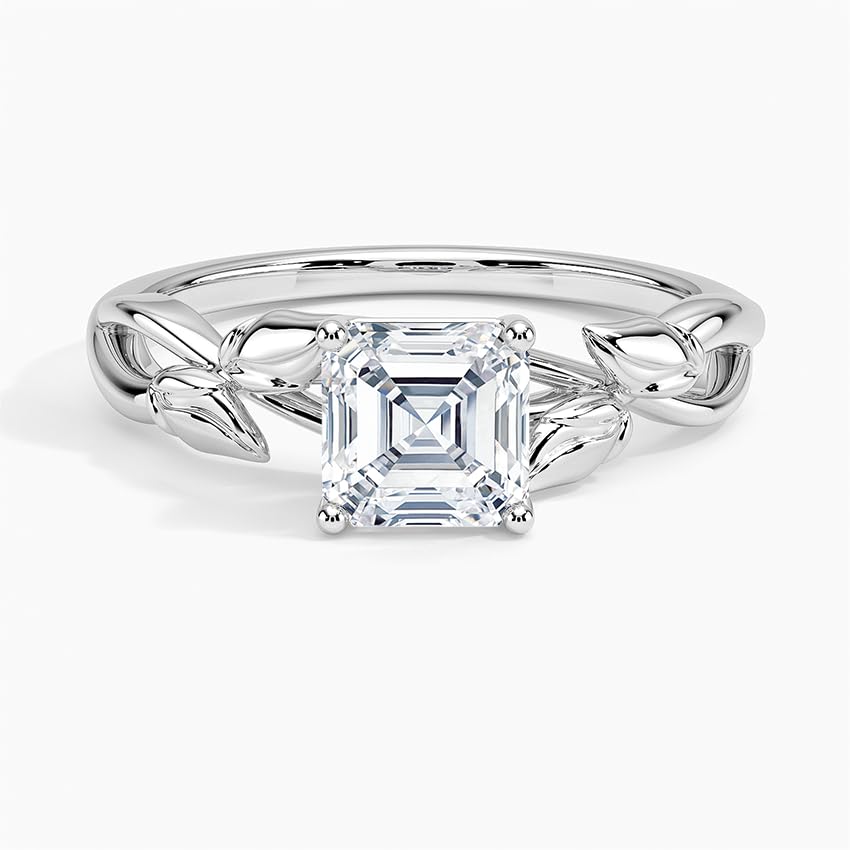 Split Shank 1 CT Asscher Cut Lab Grown Diamond Engagement Ring - view 6