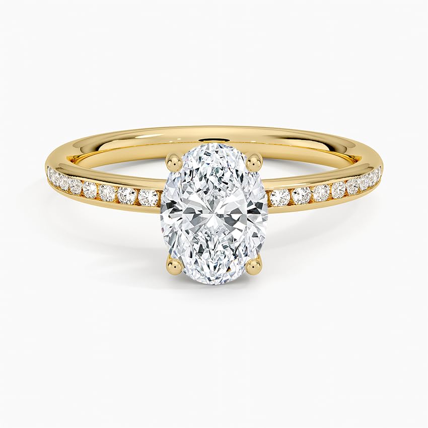 1 CT Oval Cut Lab Grown Diamond Engagement Ring - view 6