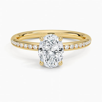 1 CT Oval Cut Lab Grown Diamond Engagement Ring - view 6