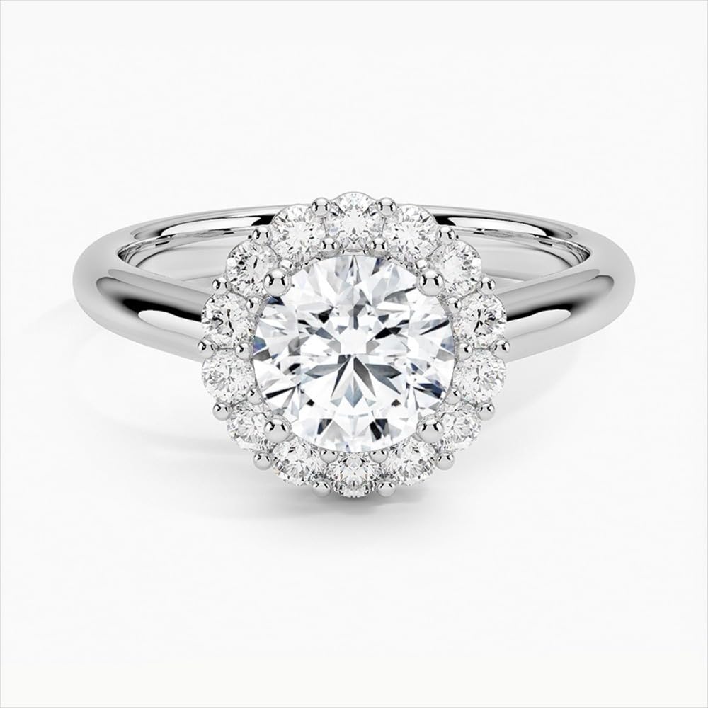 1 CT Round Cut Lab Grown Diamond Engagement Ring - view 5
