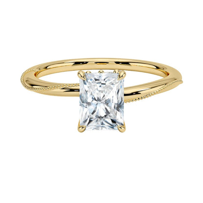 Solitaire 1 CT Radiant Cut Lab Grown Diamond Engagement Ring - view 4