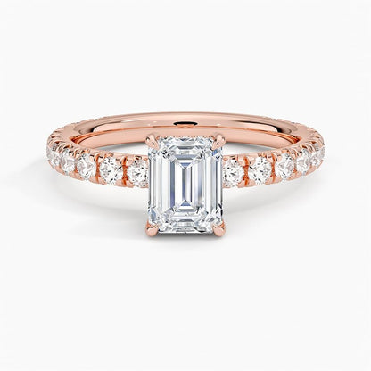 Solitaire 1 CT Emerald Cut Lab Grown Diamond Engagement Ring - view 4