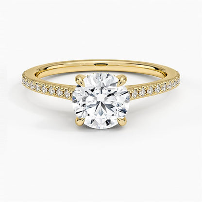 Hidden Halo 1 CT Round Cut Lab Grown Diamond Engagement Ring - view 4