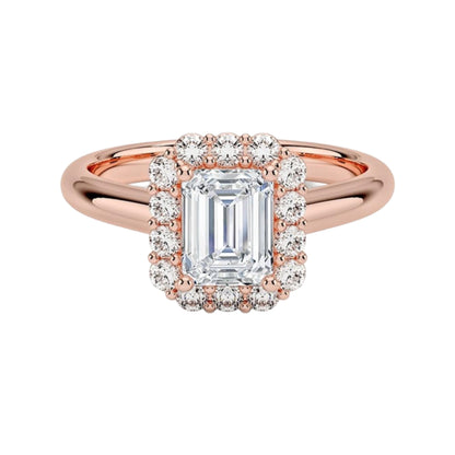 1 CT Emerald Cut Lab Grown Diamond Engagement Ring - view 1