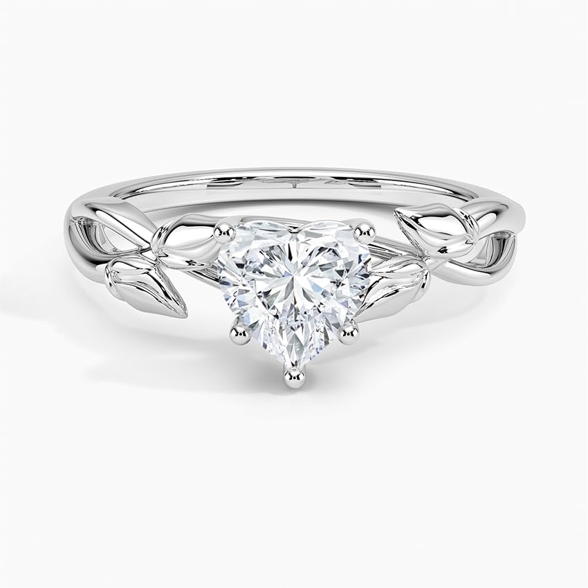 Split Shank 1 CT Heart Cut Lab Grown Diamond Engagement Ring - view 6