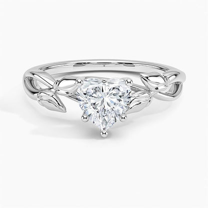 Split Shank 1 CT Heart Cut Lab Grown Diamond Engagement Ring - view 6