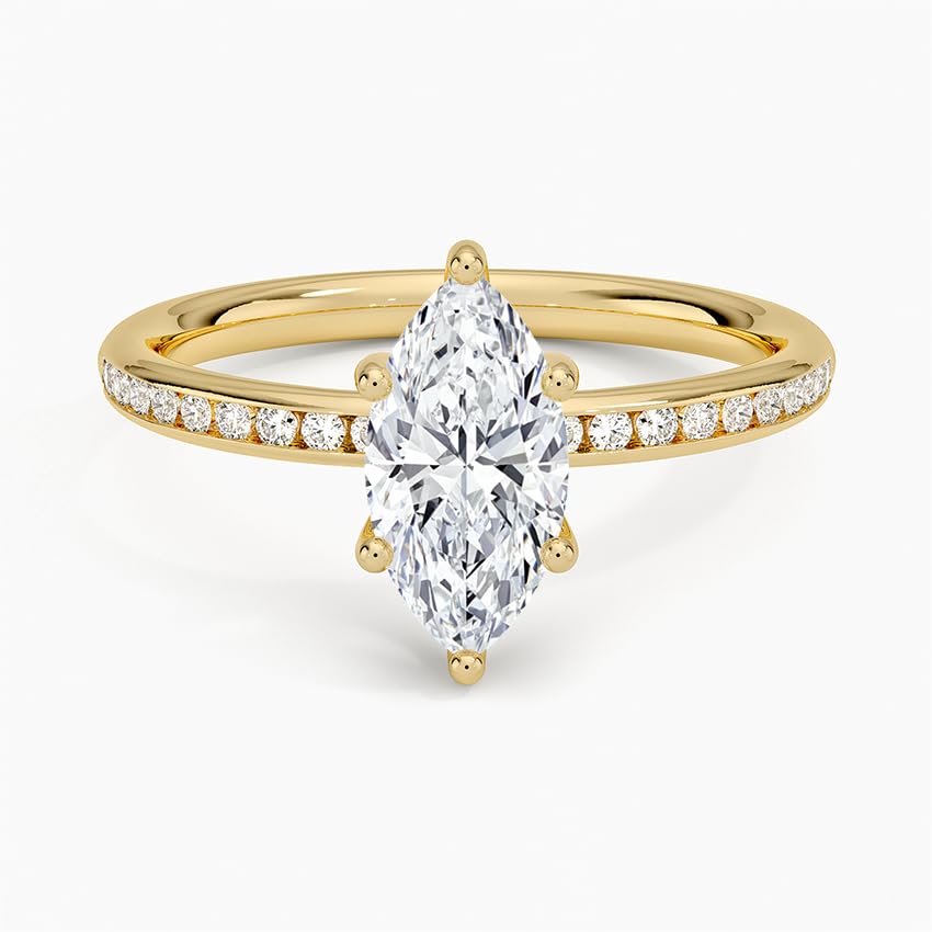 Solitaire 1 CT Marquise Cut Lab Grown Diamond Ring - view 6