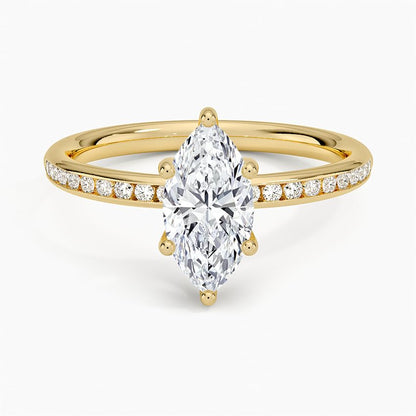 Solitaire 1 CT Marquise Cut Lab Grown Diamond Ring - view 6