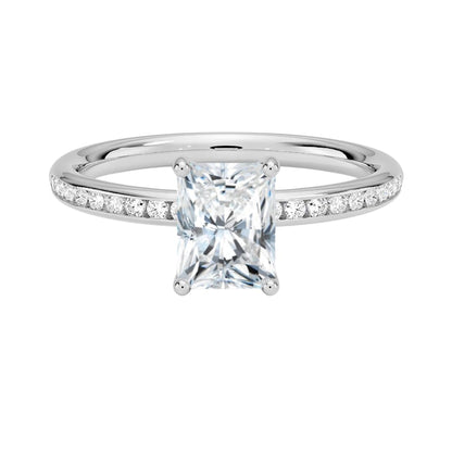 1 CT Radiant Cut Lab Grown Diamond Engagement Ring - view 1