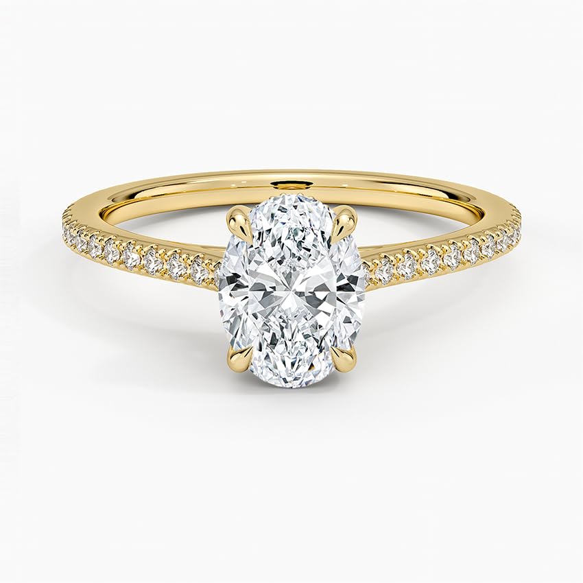 Solitaire 1 CT Oval Cut Lab Grown Diamond Engagement Ring - view 4