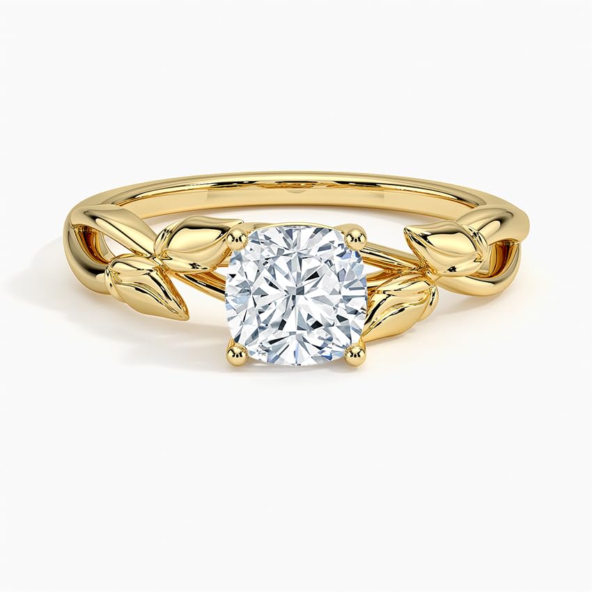 Split Shank 1 CT Cushion Cut Lab Grown Diamond Engagement Ring - view 4