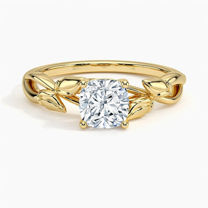 Split Shank 1 CT Cushion Cut Lab Grown Diamond Engagement Ring - view 4