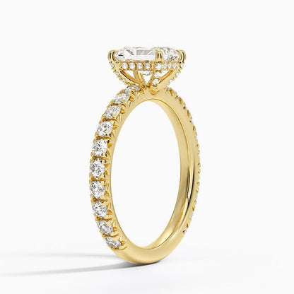 Hidden Halo 1 CT Radiant Cut Lab Grown Diamond Engagement Ring - view 2