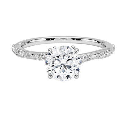 1 CT Round Cut Lab Grown Diamond Engagement Ring - view 6