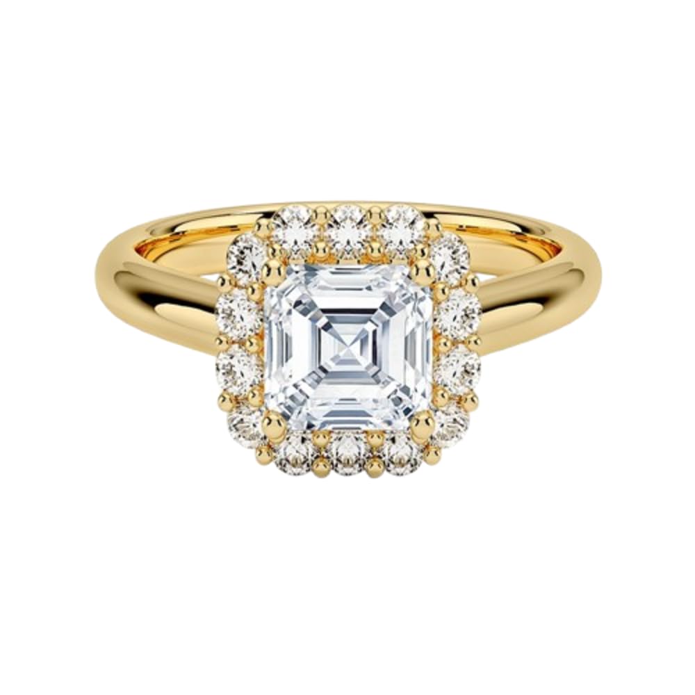 1 CT Asscher Cut Lab Grown Diamond Engagement Ring - view 1