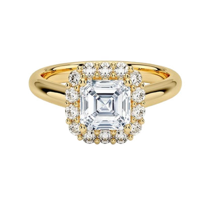 1 CT Asscher Cut Lab Grown Diamond Engagement Ring - view 1