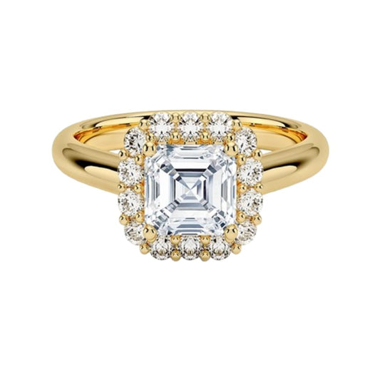 1 CT Asscher Cut Lab Grown Diamond Engagement Ring - view 1