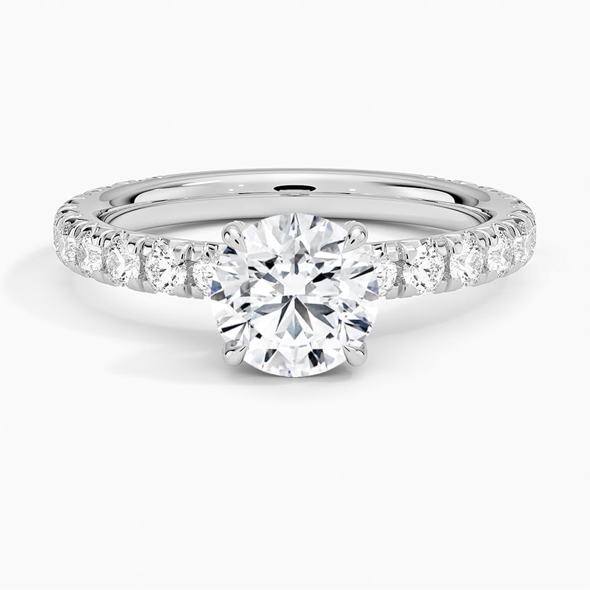 Solitaire 1 CT Round Cut Lab Grown Diamond Engagement Ring - view 6
