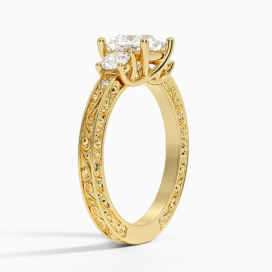 Solitaire 1 CT Princess Cut Lab Grown Diamond Engagement Ring - view 2