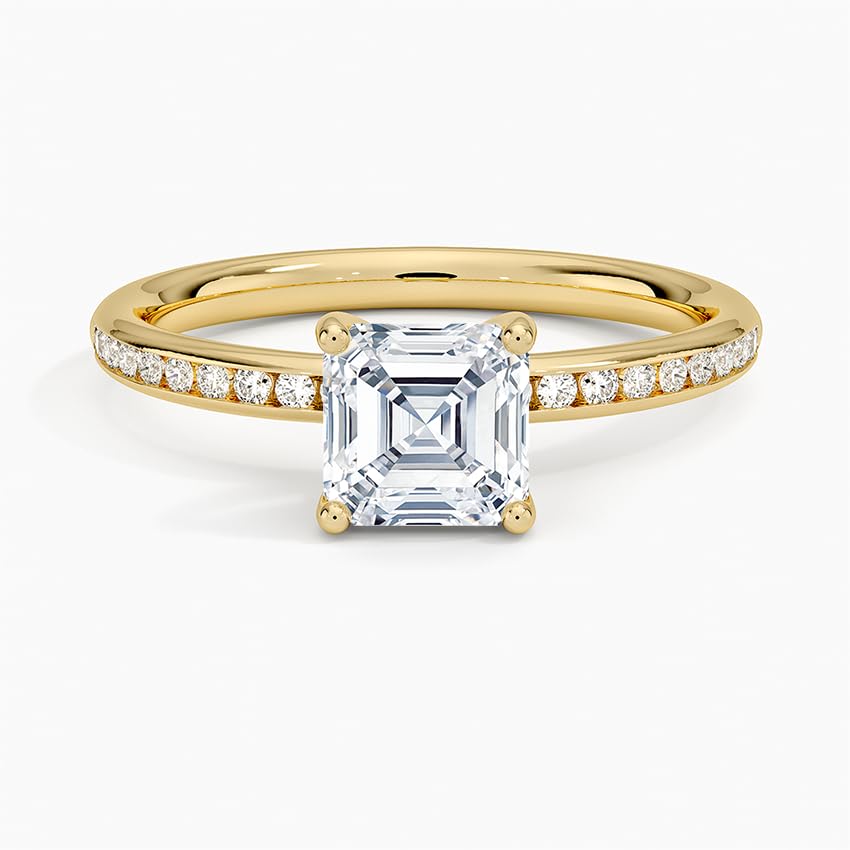 1 CT Asscher Cut Lab Grown Diamond Engagement Ring - view 4