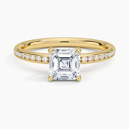 1 CT Asscher Cut Lab Grown Diamond Engagement Ring - view 4