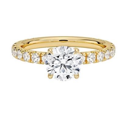 Solitaire 1 CT Round Cut Lab Grown Diamond Engagement Ring - view 1
