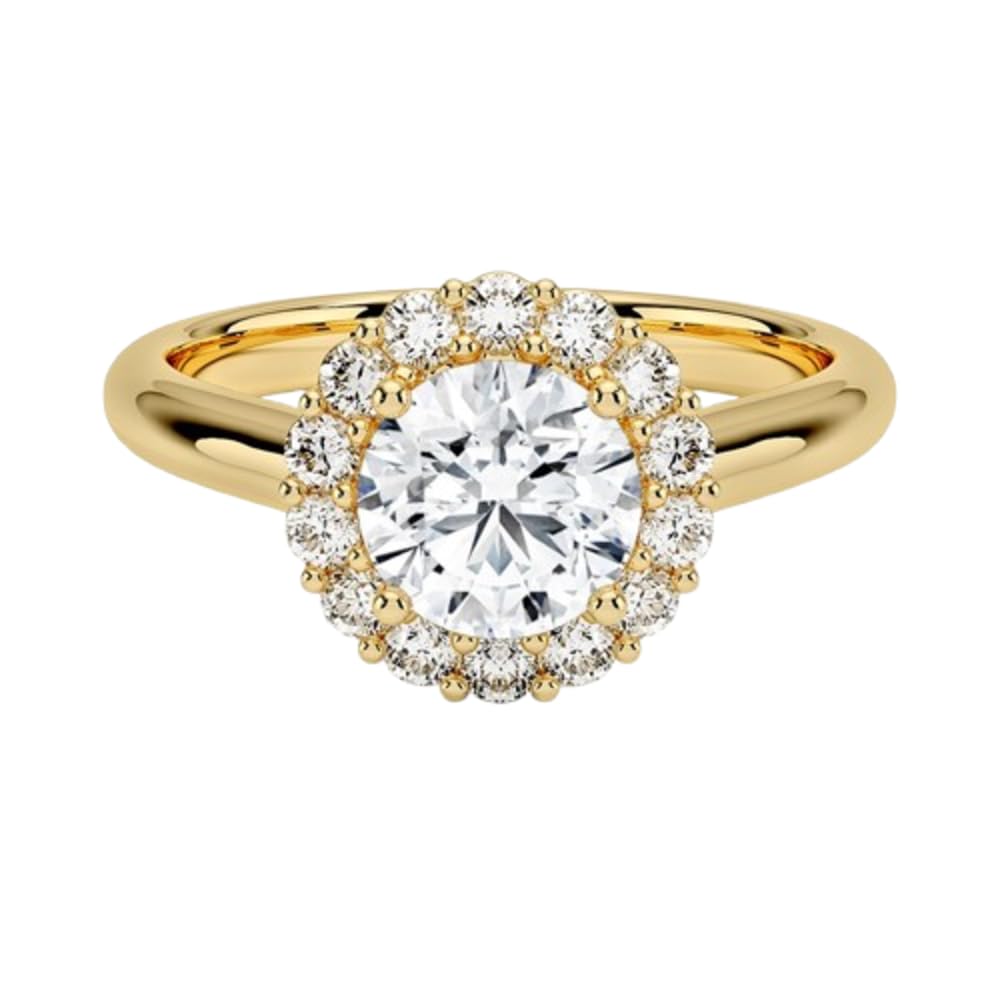 1 CT Round Cut Lab Grown Diamond Engagement Ring - view 1